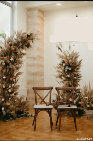 Arcada flori cu panou invitati nunti si evenimente