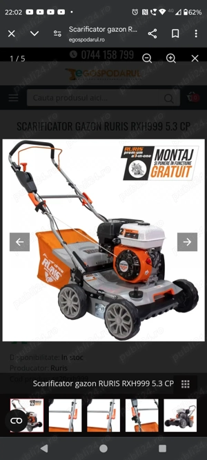Inchiriez Scarificator Ruris RXH 999 pe benzina