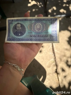 vand bacnota veche de 100 de lei  - imagine 2