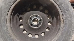 Jante auto vw ,seat  5×112   pe 16 originale + cauciucuri  - imagine 3
