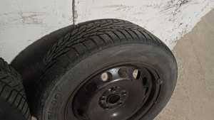 Jante auto vw ,seat  5×112   pe 16 originale + cauciucuri  - imagine 2