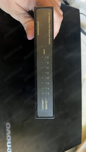 Switch 8 porturi metalic 