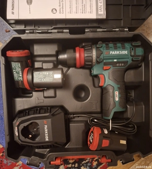 Masina de gaurit si insurubat Parkside-3 acumulatori+incarcator