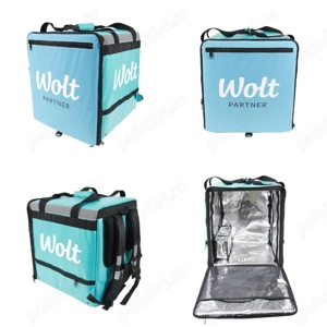 Genti Wolt geanta rucsac izoterm cutie lada frigorifica ptr. livrator transport alimente bauturi apa