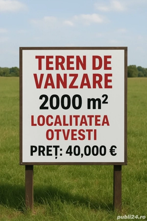 vand teren intravilan Otvesti 2000mp