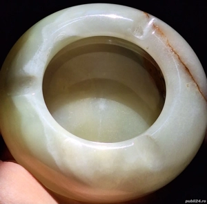 Set 2 scrumiere masive-din Onix natural-interior-exterior-3 tigarete