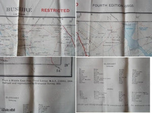 IRAN - Hartă de mătase militară RAF, pentru evadare (Teheran - Bushire) - imagine 5