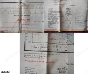 IRAN - Hartă de mătase militară RAF, pentru evadare (Teheran - Bushire) - imagine 3