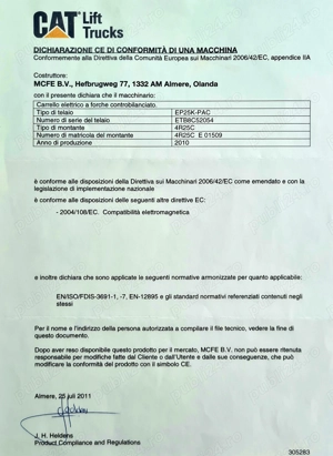 electrostivuitor Caterpillar 2,5 tone - imagine 8
