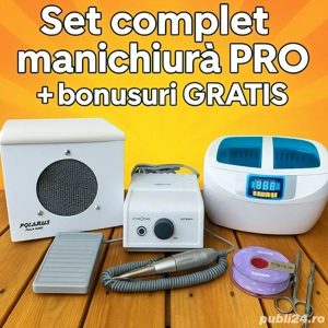 Set complet manichiură PRO + bonusuri GRATIS si 4 cursuri inclus