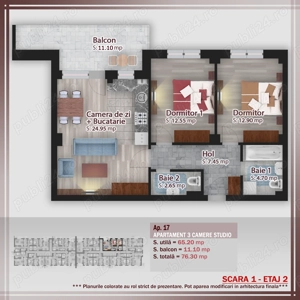 Apartament 3 camere nou Gura Calitei