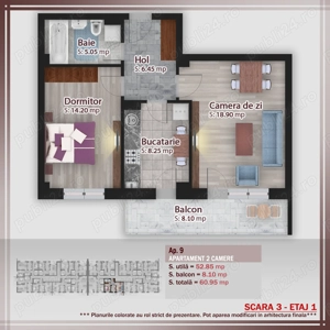 Apartament 2 camere -Proiect nou 