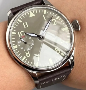 Ceas Parnis Pilot Aviator 44 mm mecanic ETA Unitas 6497