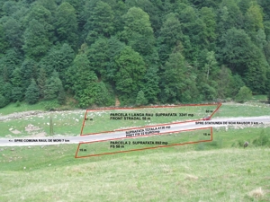 Vand teren pentru cabana langa un rau in Muntii Retezat, zona statiunea de schi Rausor.jud Hunedoara