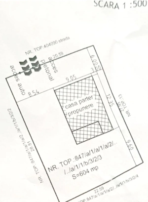 De vânzare teren intravilan 604mp