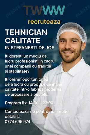 Tehnician Calitate-Stefanesti De Jos