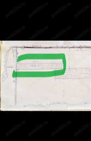 Vand 1575 mp teren intravilan construibil, sosea asfaltata, toate utilitatile, sat Fundatura