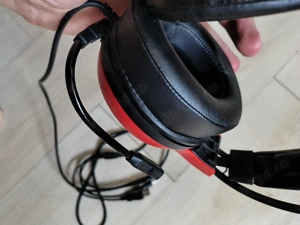 Casti Gaming VORTEX VG7801, 3.5mm, multiplatforma, negru-rosu - imagine 2