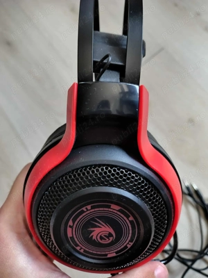 Casti Gaming VORTEX VG7801, 3.5mm, multiplatforma, negru-rosu