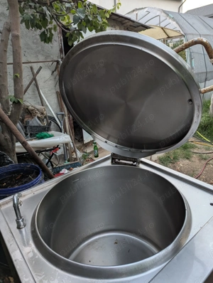 Vând marmita cazan inox 150 litri electrica, pereți dubli, sh