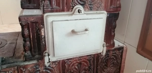 Sobă de teracotă cu plită și cuptor pentru gătit lemn   gaz - imagine 2