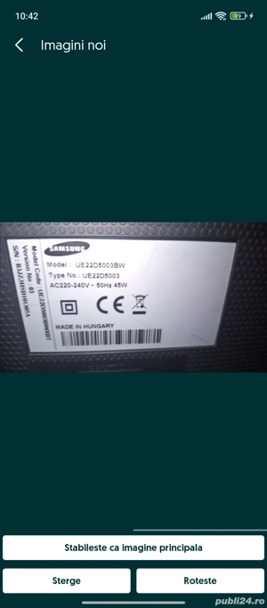 Tv și monitor Samsung UE22d5003bw