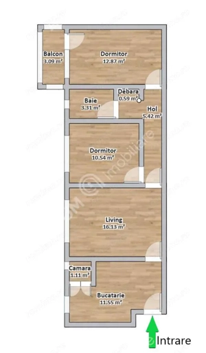 Apartament cu 3 camere si balcon in zona Rahovei din Sibiu - imagine 4