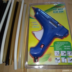 Pistol lipit plastic 80w cu buton on-off 