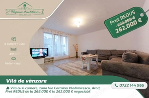 Vila cu 6 camere, zona Via Carmina Vladimirescu, Arad