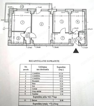 Apartament 3 camere - semidecomandat - Parc Motodrom - imagine 11