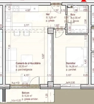 Apartament 2 camere, 50 mp + balcon 5 mp,bloc NZEB, etaj 2/3, zona Terra