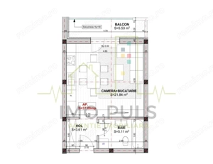 Apartament cu o camera. Giorc. Parcare inclusa - imagine 4
