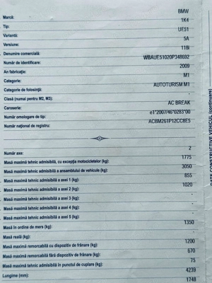 BMW 118i  Benzina Euro 5  AC Senz Park Scaune Incalzite - imagine 10