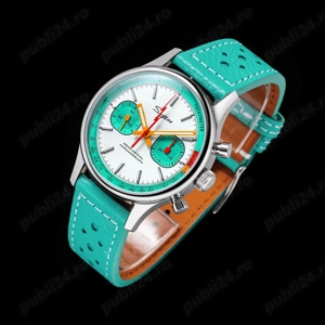 Sugess 1963 Cronograf Seagull ST19 Swanneck Mecanic Safir Pilot Militar Racing - imagine 3