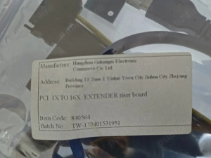 Vand PCI 1X to 16X EXTENDER riser board
