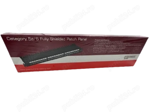 Network Patch Panel 1U Cat 5e 6, Dual Type IDC, Fully Shielded, Premium Line, NOU
