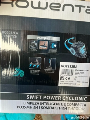 Aspirator Rowenta Swift Cyclon fara sac,  750W - imagine 2