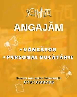 Timisoara - Angajam vanzator si personal bucatarie