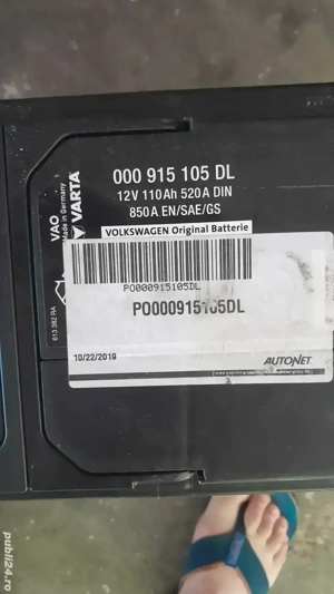 Baterie auto 110ah,curent pornire 850a - imagine 2