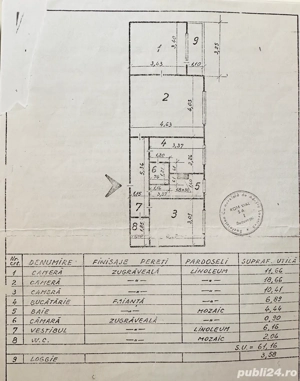 Apartamet 3 camere semidecomandat