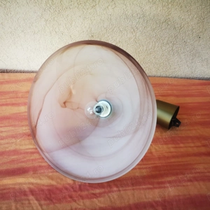 plafoniera lustra lampa pendul abajur sticla 40cm cu dulie bec clasic tip e27 - imagine 3