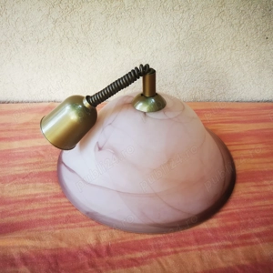 plafoniera lustra lampa pendul abajur sticla 40cm cu dulie bec clasic tip e27 - imagine 4