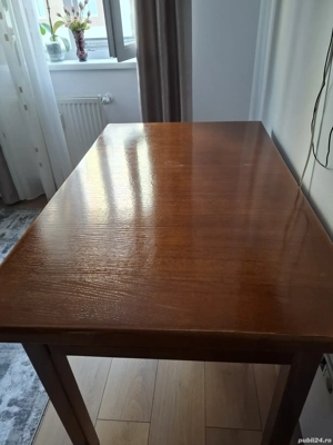 Vand masa din lemn stratificat stejar masiv - imagine 3