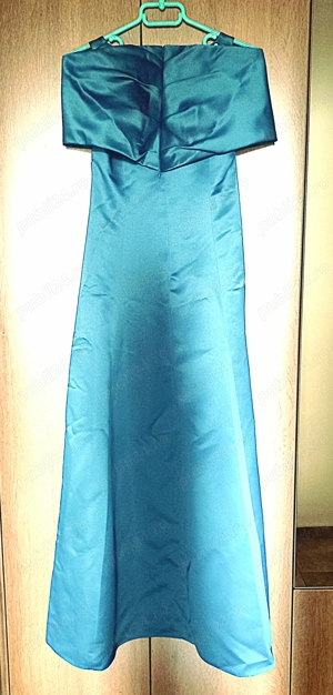 Rochie lungă de ocazie   verde smarald | Mărimea 40 - imagine 2