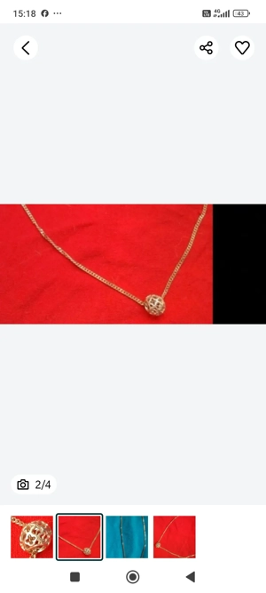 Lant de aur si sferă ,de 14 karate - imagine 5