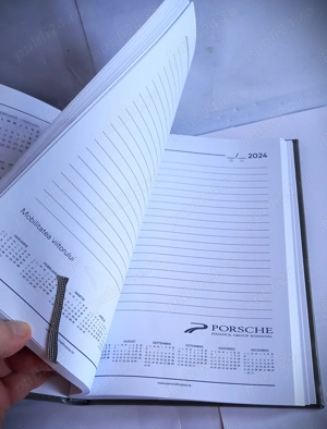 agendă PORSCHE (2024) de lux, coperți piele, nefolosită, nouă + bonus (45 - 35 lei) - imagine 8