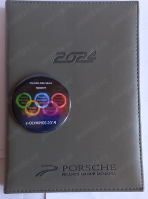 agendă PORSCHE (2024) de lux, coperți piele, nefolosită, nouă + bonus (45 - 35 lei) - imagine 9