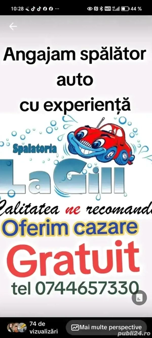 Angajam spălător auto cu experientă