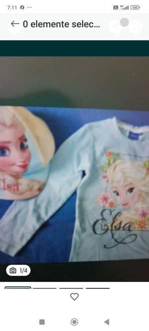 Bluze si sepci cu Elsa( Frozen) 3 buc 100 lei - imagine 3