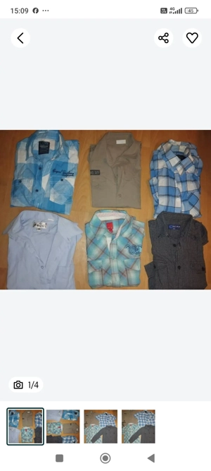 Cămăsi noi din bumbac pt băieti 6-14 ani - imagine 2